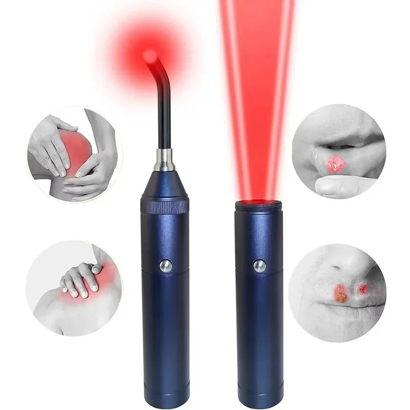 Handheld Red Infrared Light Therapy Wand, Portable Home Physiotherapy for Oral & Joint Care