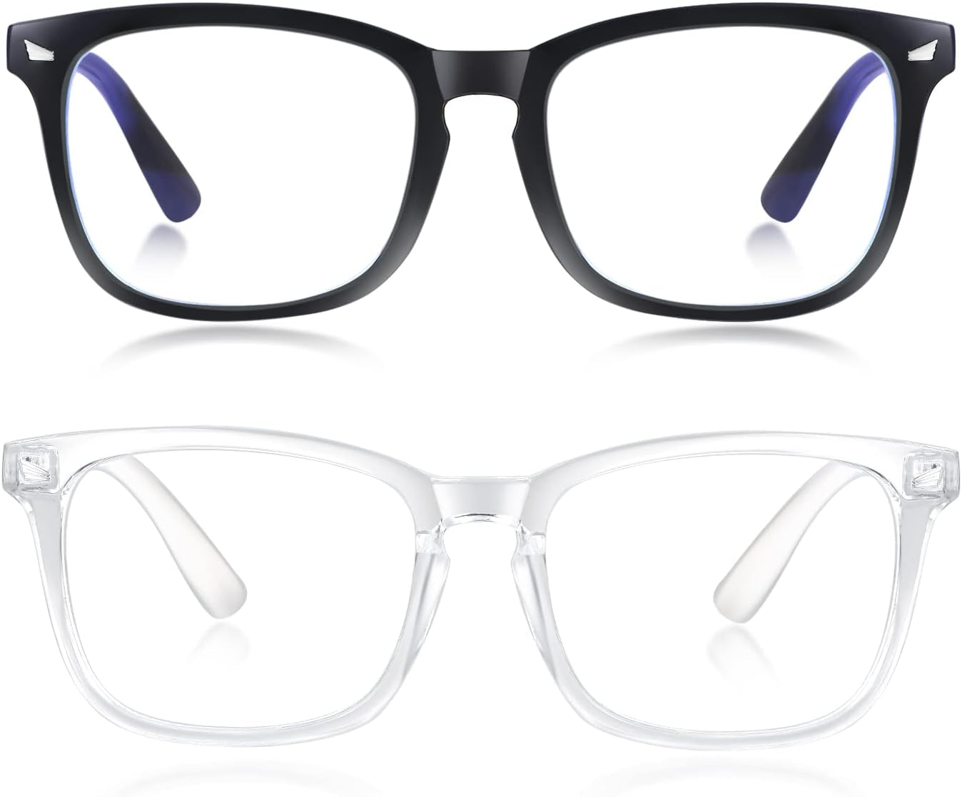 Blue Light Blocking Glasses for Women/Men Clear Frame Square Eyeglasses Computer Gaming Screen Glasses