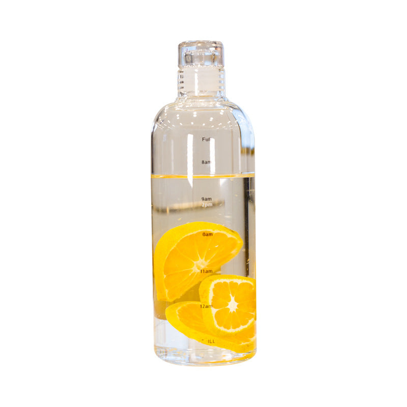 Portable Large Capacity Scale Glass Water Bottle